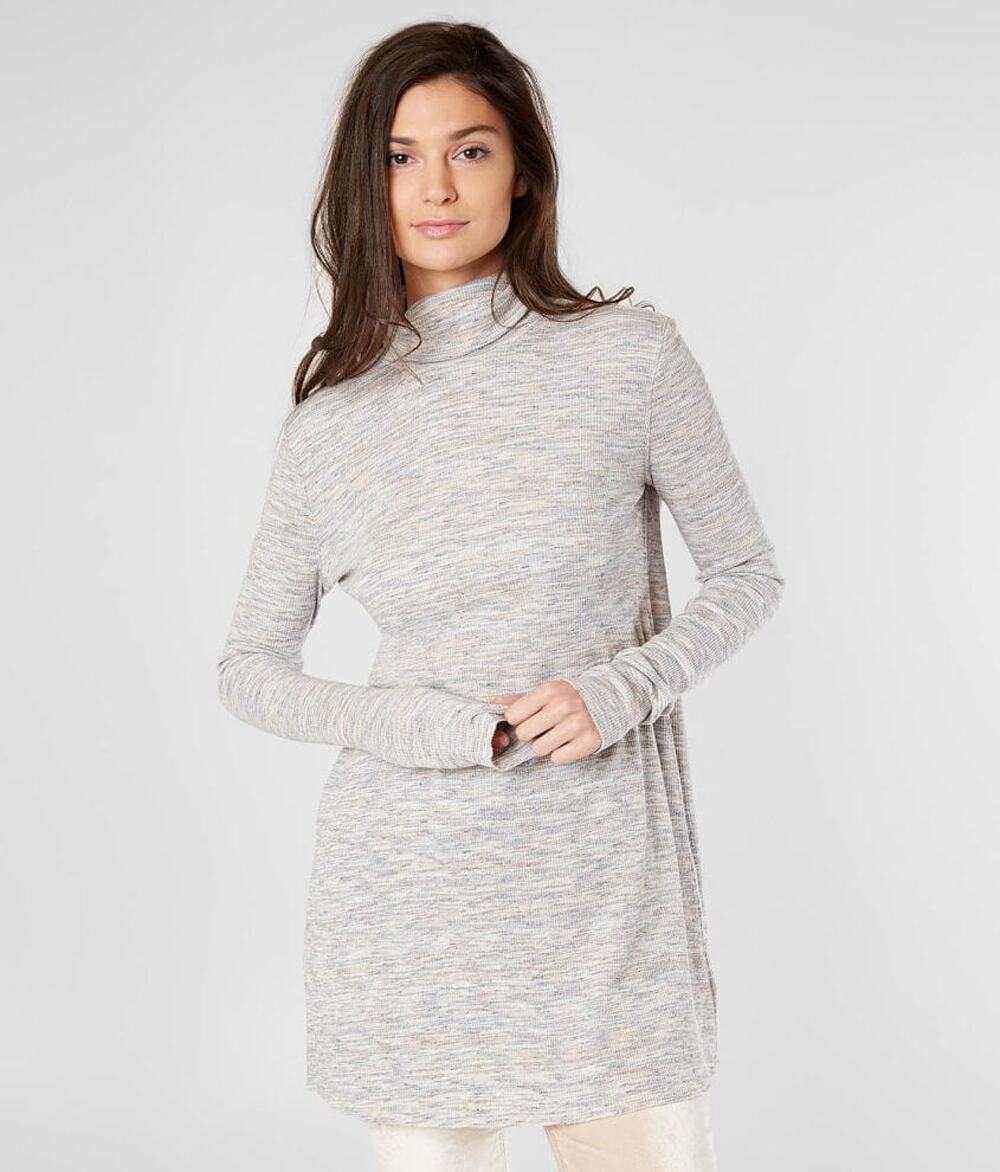 We The Free People Stonecold Ribbed Turtleneck Long Sleeve Tunic Top Size Medium